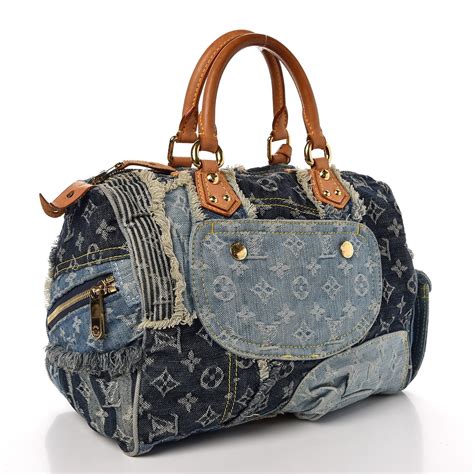 lv denim speedy|louis vuitton denim patchwork speedy.